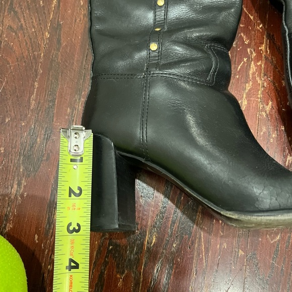 Tory Burch Leather Heeled Tall Boots with gold studs - Picture 9 of 12